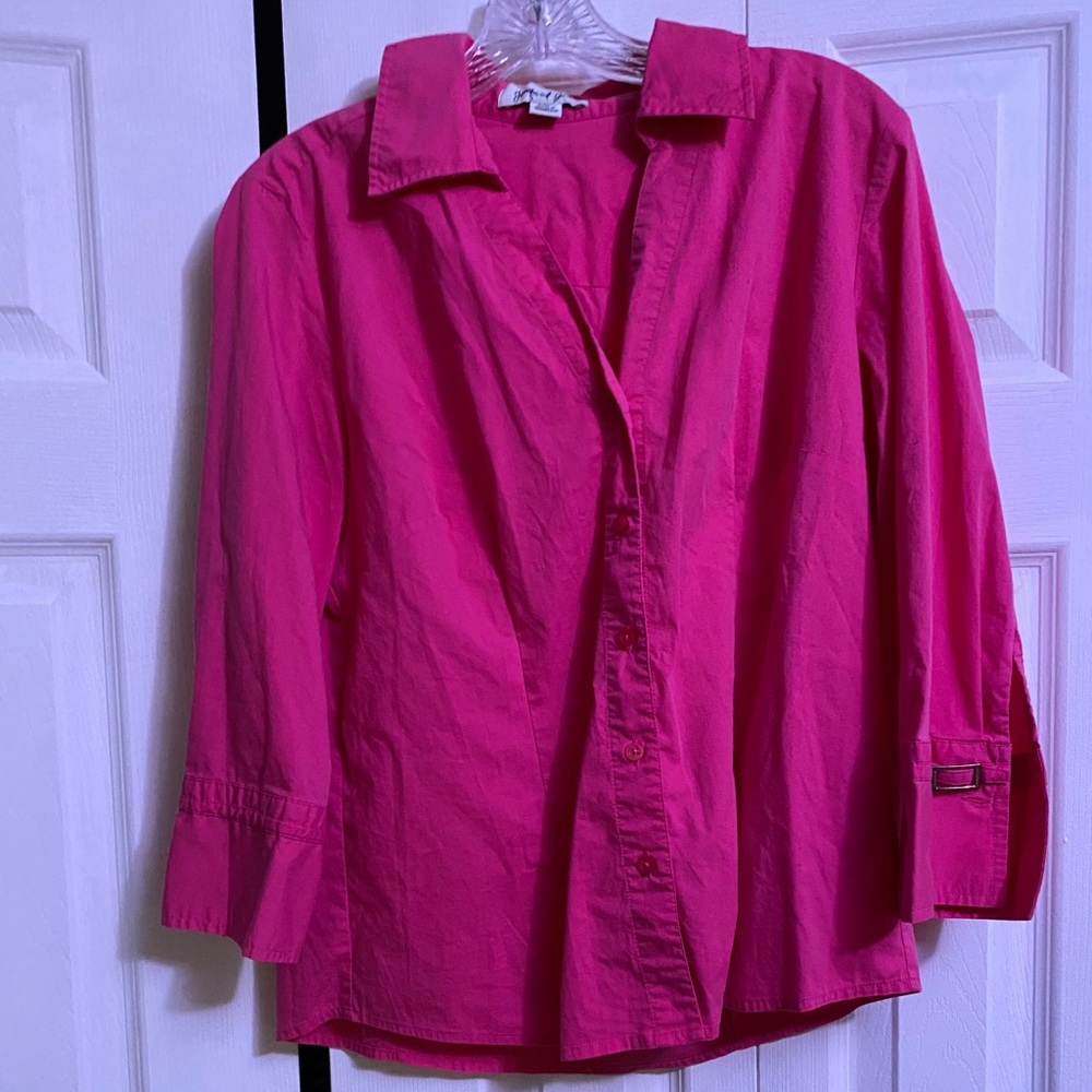 Hot pink button up
